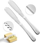 RASRIA Butter Spreader Knife for Cold Butter above 20℉, Butter Slicer, Butter Curler, Butter Grater, Butter Blade (2 knives)