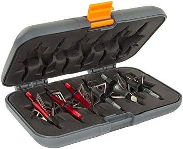 Allen Company Titan Broadhead Box & Caddy - Holds 6 Broadheads with Closed Width Up to 1-3/8" - Outdoor Storage for Bow, Compound Bow, Crossbow Accessories - Gray/Orange