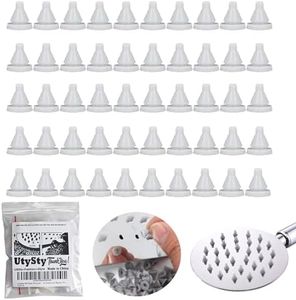 UtySty 50 Pack Shower Head Nozzles Replacement Showerhead Spray Hole Silicone Nozzle Universal Sprinkler Spout Round Nibs Disassemble and Wash Water Outlet Granules Repair Parts Kit