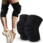 Aiseyi Volleyball Dance Knee Pads 20mm Thick Sponge Knee Support Soft Dance Knee Sleeve Stretchy Knee Brace for Women Men Kids Yoga Ballet Pole Dance 1 Pair