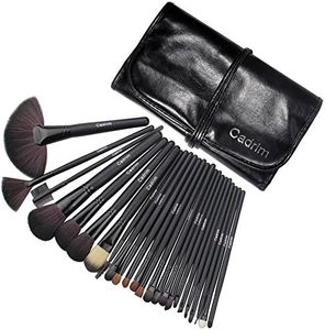 Pennelli Make Up,Cadrim 24 Set di pennelli professionali per trucco trucchi,pennelli trucco con borsa (24 Nero)
