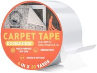 IONCAT Double Sided Carpet Tape Heavy Duty, Tape for Carpet Extra Strong, Rug Gripper for Carpets and Rugs, Gripper Rug Tape Cloth for Hardwood and Vinyl Floors, Removable, 4 Inches x 30 Yards