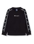 Champion Boy's Legacy American Tape - Powerblend Crewneck hoodie, Nero, 13-14 Years UK