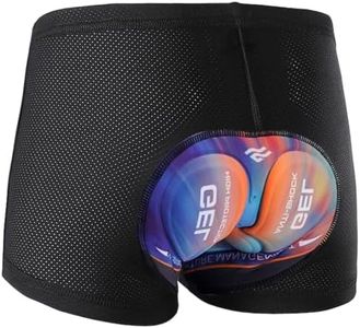 Ulhnei Bike Shorts Men Cycling Underwear MTB Liner 5D Padded Gel Mountain Bicycle Quick-Drying Shockproof Breathable Black