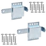 2 Pack Heavy Duty Inside Deadlock - Galvanized Steel Garage Door Side Lock/Housing Extra Security Lock for Most Garage Door