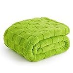 Bedsure Lime Green Fleece Blanket f