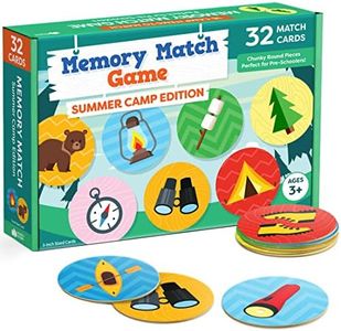 Matching Game - Memory Games for Kids Ages 4-8 - Matching Games for Toddlers 3-5 - Memory Matching Games for Kids Camping - Toys for Kids Games - Preschool Game - Board Games for Kids