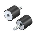 uxcell M8 Male Female Rubber Mounts, Shock Absorber, for Motor Generator Compressor Garage Reverse Osmosis Pump Impact Air Generator Car Bobbins, D30mmxH30mm 4pcs