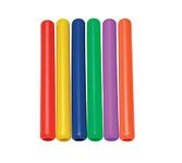 Sportime 1478836 Plastic Beginner Relay Baton Set, 11-1/2", Assorted Colors (Pack of 6)