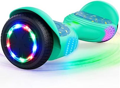 TOMOLOO Hoverboard with Bluetooth Speaker and Colorful LED Lights UL2272 Certified Self-Balancing Scooter 6.5" Wheel for for Kids Ages 6-12 and Adults