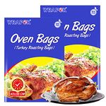 WRAPOK Large Turkey Roasting Bags Cooking Oven Chicken Bag For Meat Poultry Fish Seafood Vegetable - 8 Bags (17 x 21.5 Inch)