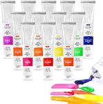 Paul Rubens Oil Paint, 12 Neon Colors with High Saturation, 50ml Large Tubes, Faster Drying Time, Art Supplies for Artists, Students, Beginners