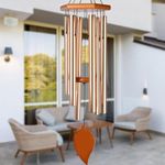 Wind Chimes Outdoor Large Deep Tone, Memorial Personalized Wind Chimes with 6 Long Metal Tubes, Sympathy Wind Chime with Sound, Perfect for Garden, Patio and Yard (30 Inches)