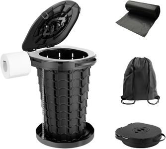 imodomio Large Portable Camping Toilet with Lid & Bag – 440lb Capacity