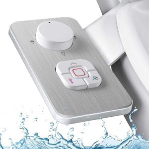 PENDEJATO Bidet Attachment for Toilet - Push Button WC Bidet with Self-Cleaning Dual Nozzle(Front & Rear Wash) - Ultra-Slim Bidet Toilet Seat Attachment with Water Pressure Adjustment (Brushed Finish)