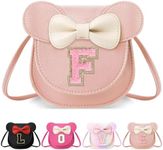 izuzta Toddler Purse Little Girl Purse for Kids 1 2 3 4 5 6 7 8 Year Old Cute Mouse Ear Bow Purse Crossbody Bag Birthday Gifts, Small/Pink Bag/Pink Letter, F, F