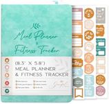 Graceful by Design Meal Planner and Fitness Tracker - Plan Workouts in our Fitness Journal for Women - Track Macros in our Food Journal for Women Weight Loss - Tear and Track with Perforated Pages