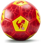 hahaland Dinosaur Kids Soccer Ball Size 3 with Hand-Pump & Mesh-Bag, Toddler Soccer Balls for Kids 4-6, Toddler Kids Outdoor Toys for Kids 3-5 for Age 3+