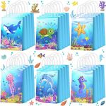 24 Pcs Under the Sea Party Favors Bags Sea Life Gift Bags Party Supplies Favors Goodie Candy Treat Bags with Handles Ocean Themed Party Gifts Bag for Ocean Theme Birthday Baby Shower Party Supplies