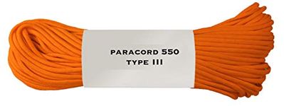 Spillbox 100ft 550 Cord Paracord Parachute Survival Cord (Orange)