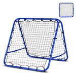 SPOTRAVEL Football Training Net, Adjustable Soccer Rebound Net with Foldable Design, Double Sided Kickback Target Goal for Garden, Playground, Backyard