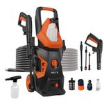 IBELL WIND55 High Pressure Washer, 1800W Motor, 140 Bar Car Washer High Pressure Gun, 7.8 L/Min Flow, 5M Hose, Turbo Nozzle, Portable Pressure Washer for Car, Bike, Home & Outdoor Cleaning