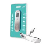 Roughhouse Digital Luggage Scale – 50kg Travel Weighing Scale for Flights | Ultra-Compact, Accurate & Tough | for Young Travellers & Backpackers