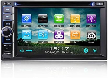 Erisin 6.2 pollici Lettore Multimediale per Doppio Din Autoradio, con Touch Screen Capacitivo, Vivavoce Bluetooth, DVR, TV, Supporto Navigatore GPS Video 1080P, VMCD, GPS, FM, SD, USB, AUX