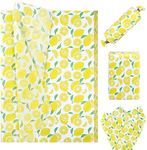 Whaline 100 Sheet Summer Lemon Tissue Paper Yellow Fruit Pattern Gift Wrapping Paper 19.7 x 13.8 Inch Lemon Decorative Craft Art Tissue for Gift Bags Boxes Birthday Baby Shower Party Packing Decor
