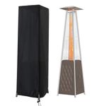 Aidetech Patio Heater Cover, Outdoor Standing Square Glass Tube Heater Cover Waterproof Windproof UV-Resistant (Black, 87" H x 21" W x 24" D Inch)