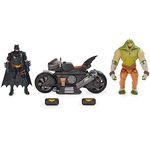 DC Comics, Batman Transforming Batcycle Battle Pack with Exclusive 4-inch Killer Croc and Batman Action Figure, Kids Toys for Boys and Girls Ages 4+