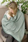Cheeky Chompers 6-in-1 Baby Breastfeeding Cover | Breathable Soft Muslin | Nursing Cover, Swaddle Blanket, Teether, Pram Cover & More | Newborn Changing Bag Essential (Sage Green)