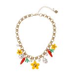 Betsey Johnson Spring Charm Necklace, No Size, Non-Precious Metal Glass Plastic, no gemstone