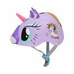 STREETJAM Magic Unicorn Open Face Helmet for Kids, Hard PP Outer Shell, EPS Inner Comfort Linner case, Adjustable Strap & Adjuster Dial, Unisex Helmet, Cycling (Light Purple, Medium (8-13 Years))