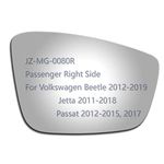 JZSUPER Side Mirror Glass fit for Volkswagen 2012-2019 Beetle, 2011-2018 Jetta, 2012-2015 2017 Passat Passenger Right Side RH Convex, Including Adhesive (Non Heated)