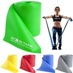 Starktape Resistance Bands 25 Yard Professional Bulk Latex Free Elastic Exercise Fitness Workout Band for Upper Lower Body, Physical Therapy, Pilates, Rehab Yoga Pilates Training. Medium Green