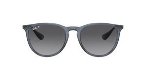 Ray-Ban unisex adult Rb4171 Erika Sunglasses, Transparent Blue/Grey Gradient Polarized, 54 mm US