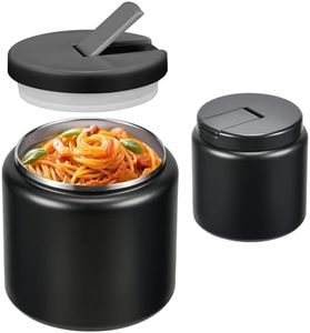 BOSEDSANG 26oz Soup Thermo for Hot Food Kids with Buckle Lid Insulated Vacuum Food Jar Wide Mouth Leakproof Stainless Steel Lunch Container (Black)