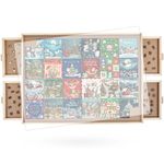 ALL4JIG 1000 Piece Rotating Puzzle Board with Drawers 22"x30"Portable Wooden Jigsaw Puzzle Table for Adults Portable,Lazy Susan Spinning Puzzle Boards Birthday Gift for mom