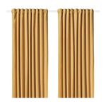 IKEA Sanela Curtains 1 Pair Golden Brown 704.189.00 Size: 55x98