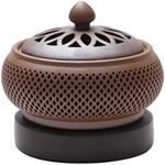 Ceramic Electric Incense Burner,Electronic Aroma Diffuser with Timing Temperature Adjustment,Resin Frankincense Burner,Retro Aroma Accessories Home Decoration Accessories Gifts