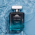 Visconti Blue Ocean Perfume For Men Eau De Parfum Aquatic Fragrance with Citrus Fruity, Musk & Cedarwood Long Lasting Scent and Anti-Stain Luxury Perfumes Outing & Sports, 100 ml