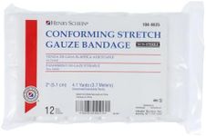 Henry Schein Conforming Stretch Bandages 2" x4.1 Yard, 6 Ply Non-Sterile 12/Bag, Designed for Effective Wound Care & Comfort