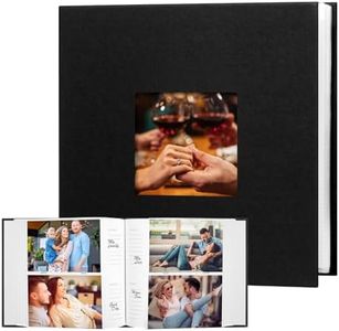 Photo Album 4x6 240 Photos with Writing Space, 4x6 Photo Album Leather Cover with Front Window, 4x6 Picture Album, 240 Photos 4x6 Photo Album Book for Wedding Kids Travel Family Baby Pictures (Black)