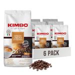 Kimbo Espresso Crema Intensa | Whole Bean Coffee | Medium Dark Roast, Intensity 11/13 | Roasted, Blended and Made in Italy | 1kg / 2.2lb Bag (Pack of 6)