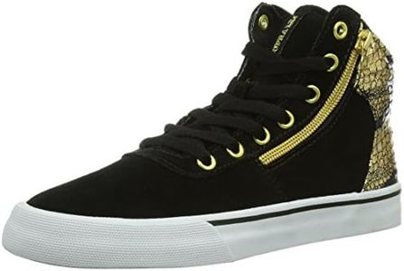 Supra Women-Cuttler, Sneaker a Collo Alto Donna, Nero (Schwarz (Black/Gold-White BKG), 39