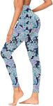 GAYHAY High Waisted Leggings for Women - Casual Slim Tummy Control Printed Pants for Running Cycling Yoga