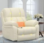 BareTay Lift Chair Recliners for Elderly, Recliner Chair with Massage&Heat, Extended Footrest, Oversized Recliners Armchair Lounge Sofa with Type C+USB Ports