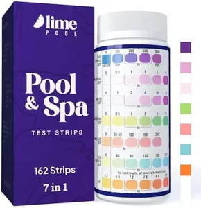160 Pool & Spa Test Strips – 7-in-1 Water Test Kit for Chlorine, Bromine, pH, Hardness, Alkalinity & More – Accurate Results – Hot Tub, Saltwater & Swimming Pool Water Tester