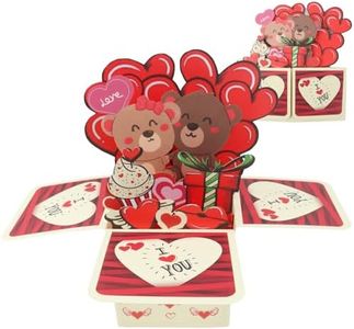 Qwinern Biglietti di San Valentino - Ti amo Biglietto di compleanno per lui Carino Carino Biglietto di anniversario per il fidanzato Fidanzata Marito Moglie Partner